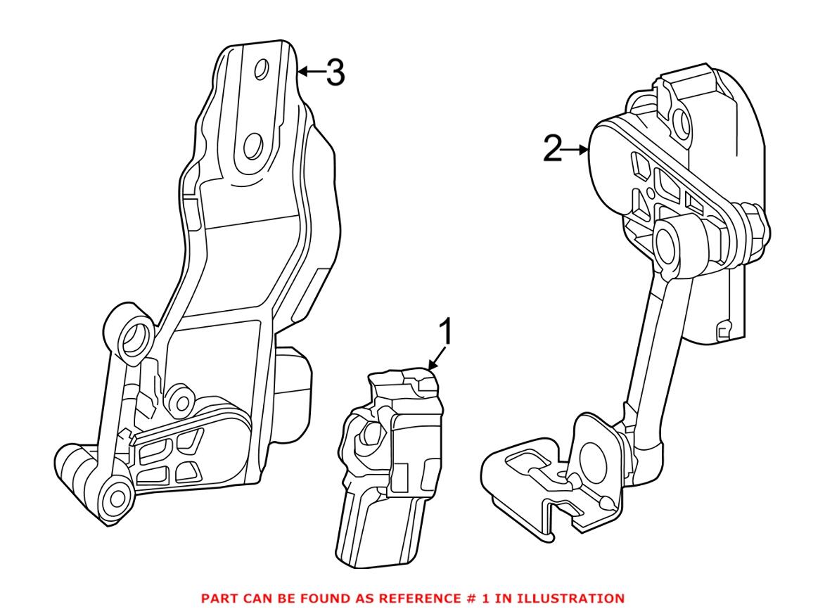 Mercedes Headlight Level Sensor - Front Driver Left 1725400117